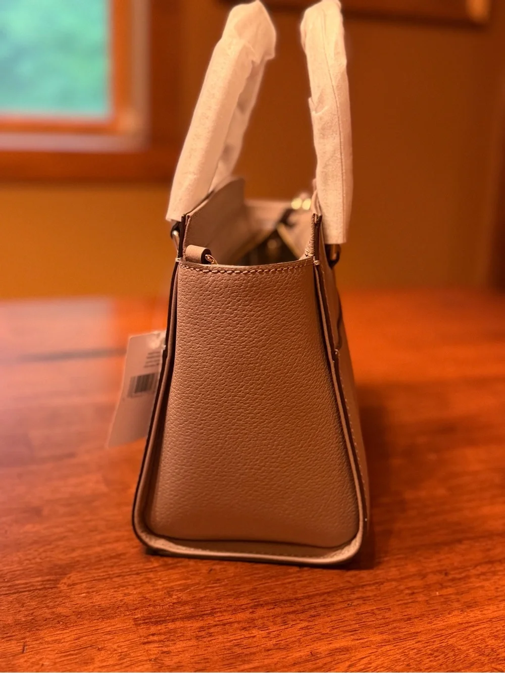 kate spade NWT Pebbled Leather Crossbody Tote Satchel in Light Beige $398 Retail